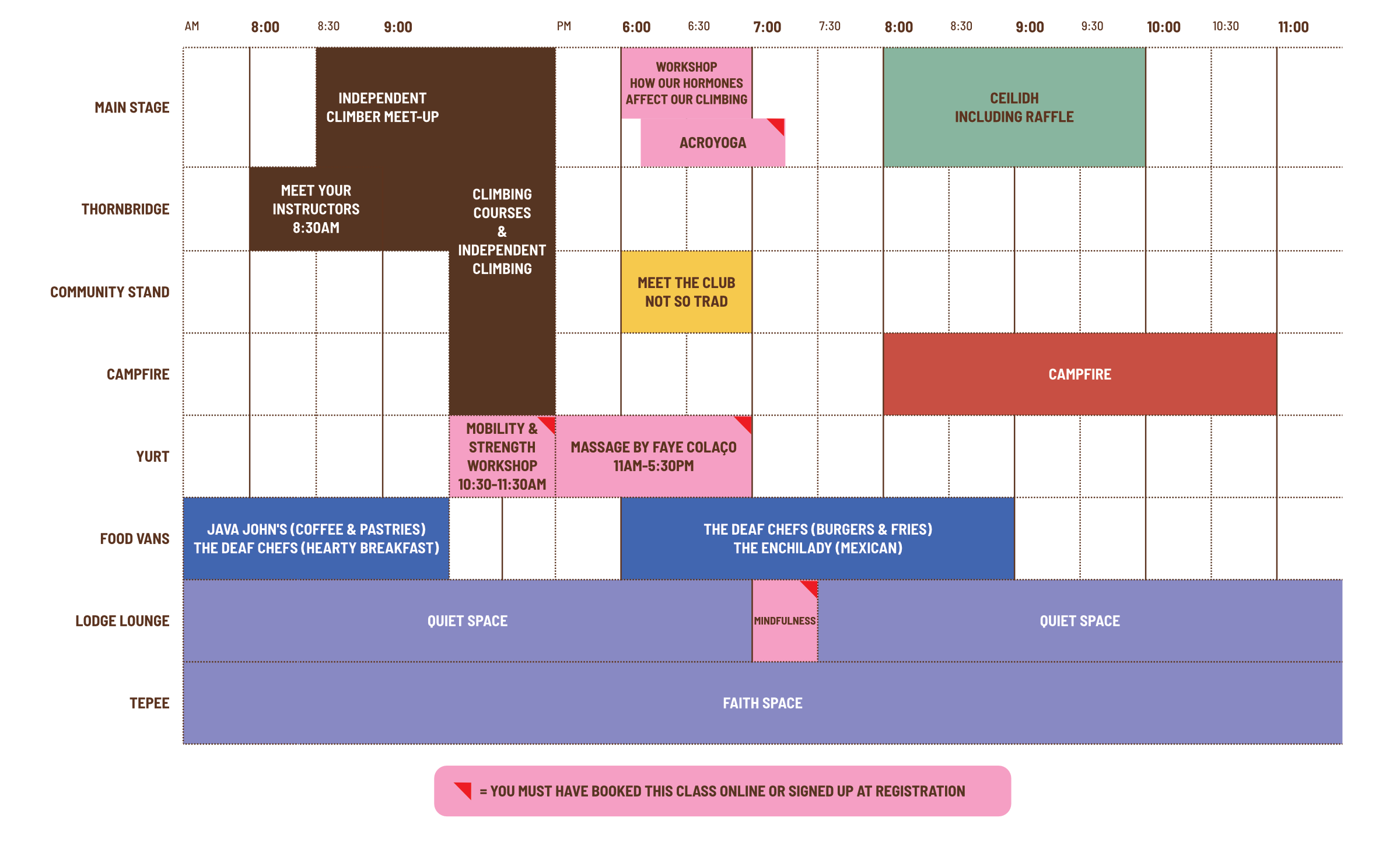 The Gay Agenda 3 ClimbOut 2026 Schedule Sunday
